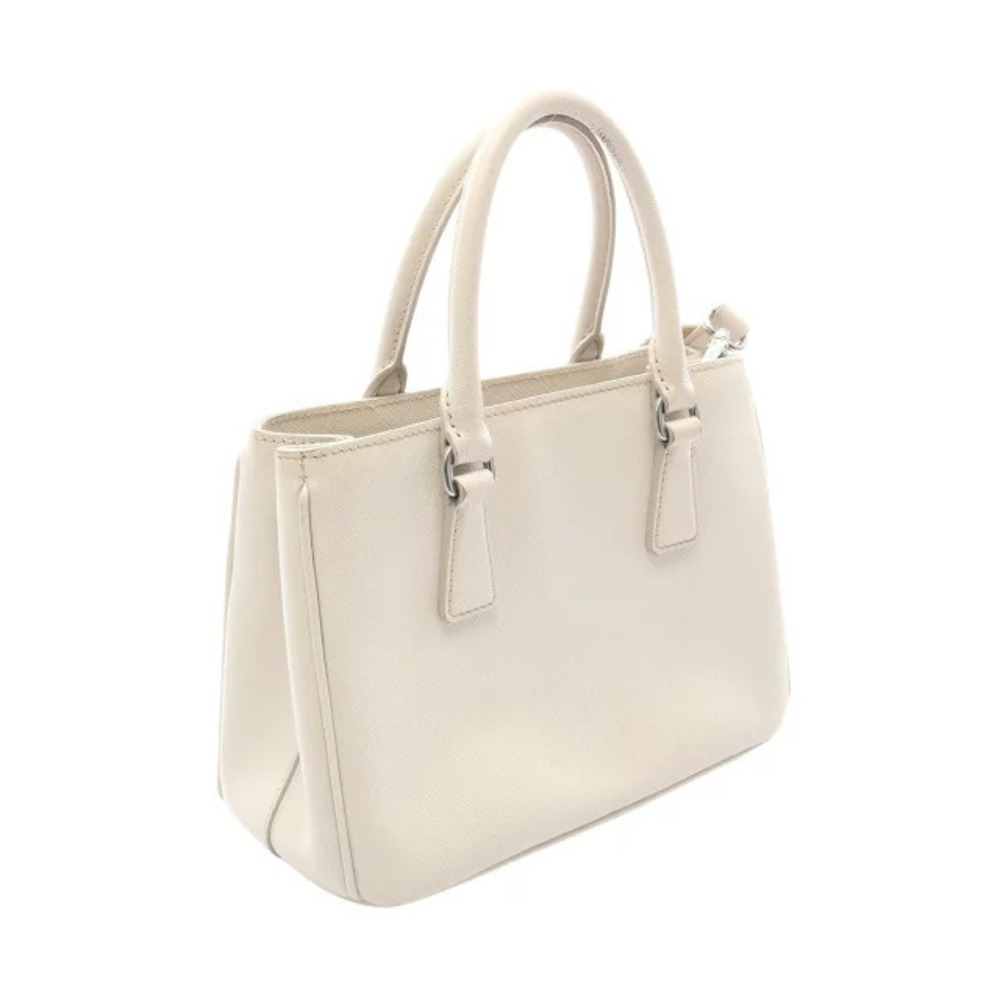 Prada Ivory SAFFIANO LUX Galleria White Leather Handbag